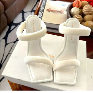 *Final Price* Good American Women's Terry Slip On High Heel Sandals Size 7 NWT